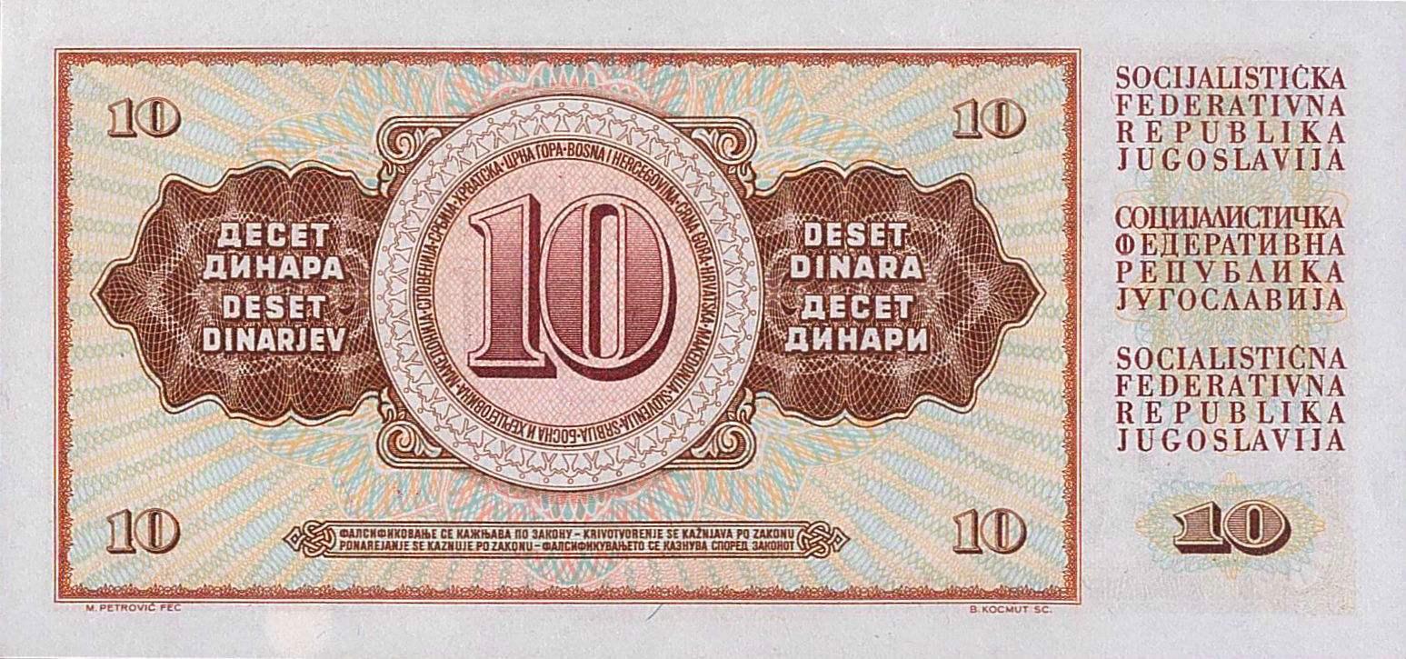 Yugoslavia 10 1968 UNC P-82/b